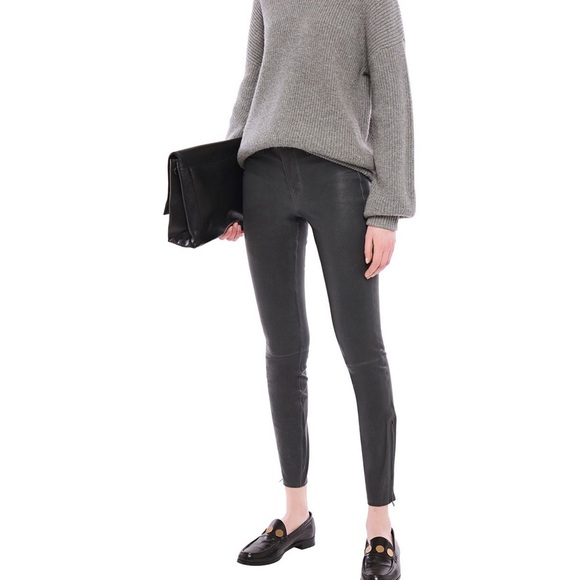 J Brand Black Stretch Leather Pants (24)